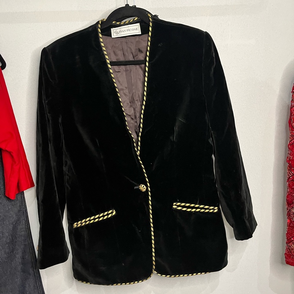 Evan Picone Velour Evening blazer